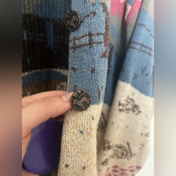 Vintage 1990 Beautiful Dogs Sweater from Northern Reflections cardigan sweater - Picture 11 of 13